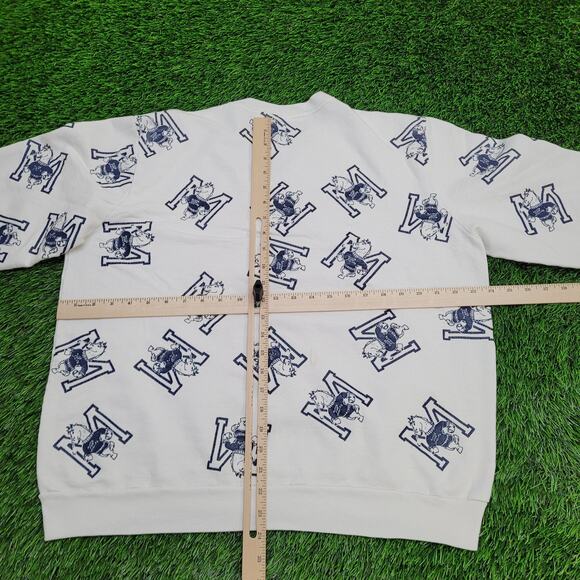 Vintage Murray-State-University AOP Sweatshirt Large L/XL 24x24 Cropped Boxy 90s - Picture 8 of 12